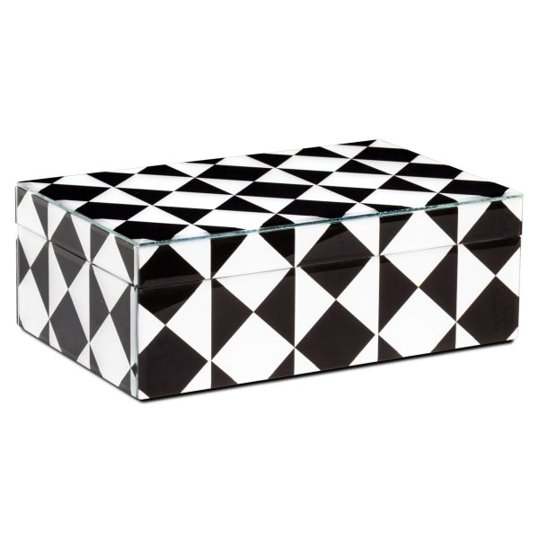 Richmond Interiors Opbergdoos Silas black/white large