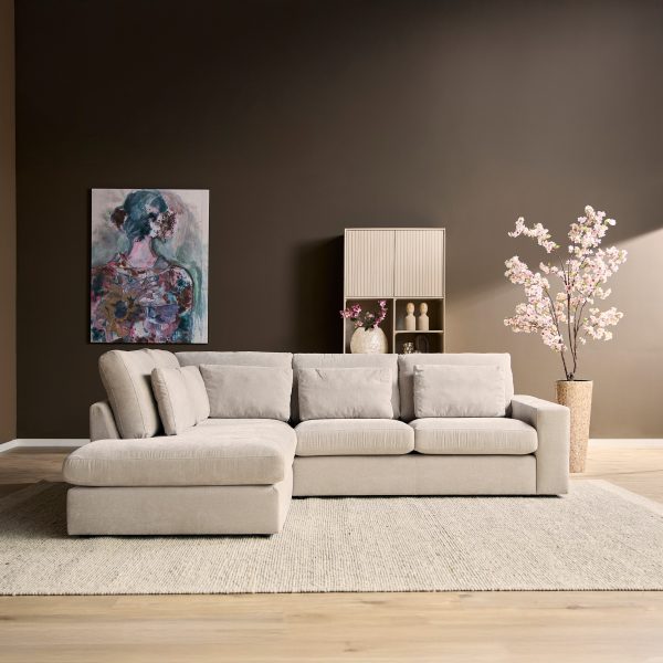 Starfurn MySofa Jesse Hoekbank Beige Divan Links+2,5 zits