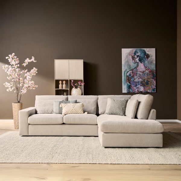 Starfurn MySofa Jesse Hoekbank Beige 2,5 zits+Divan Rechts