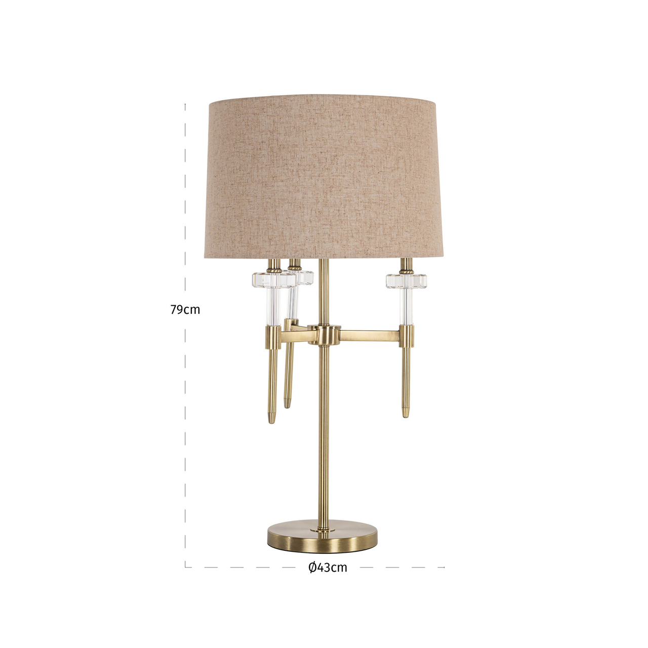 Richmond Interiors Tafellamp Josie brushed gold
