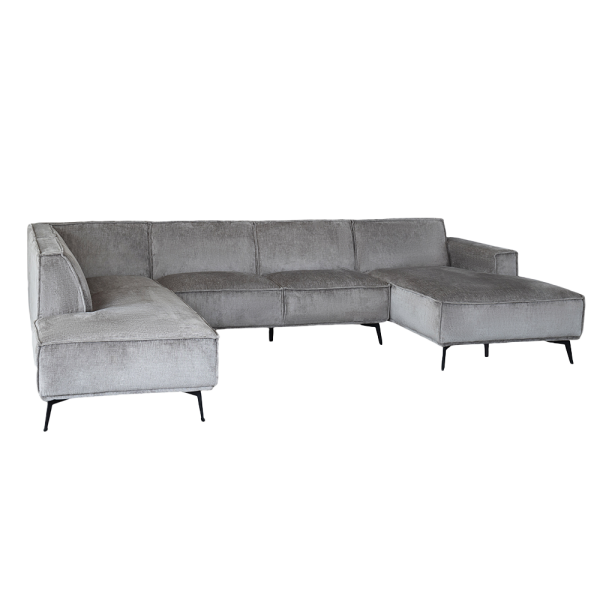 Tower Living Leeds Ottoman L - 2 5 - Chaise R - Touch 27 Light grey