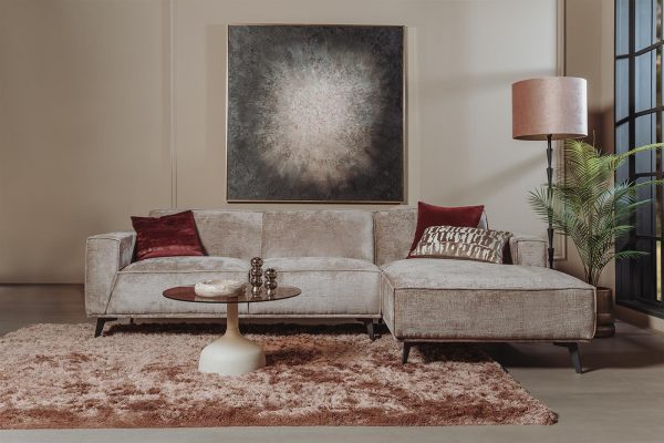 Tower Living Leeds 2 5-AL + Chaise R - Touch 04 Taupe