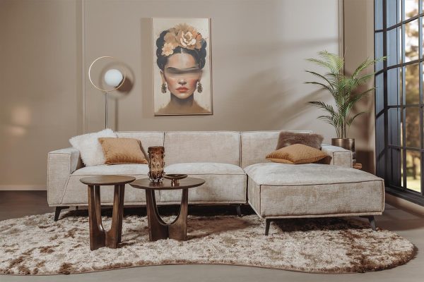 Tower Living Leeds 2 5-AL + Chaise R - Touch 102 Beige
