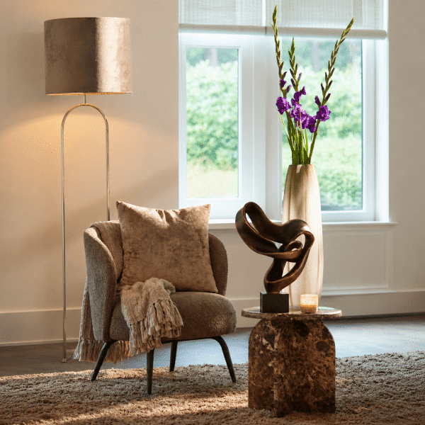 Light & Living Vaas Ø17x60 cm BRADLEY glas licht bruin