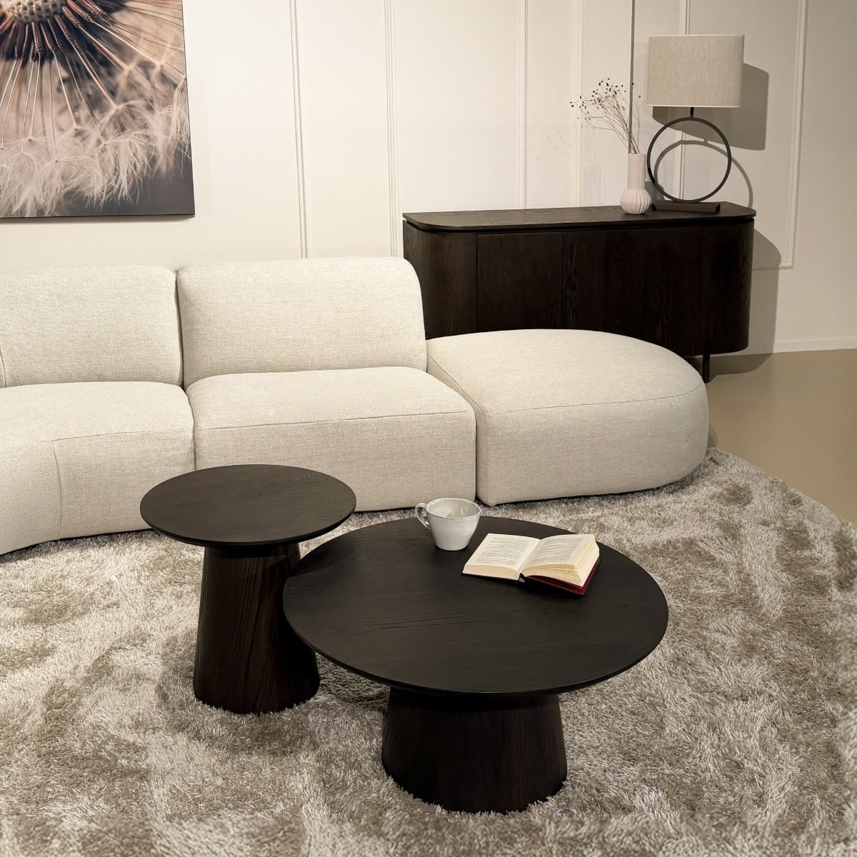 Livingfurn bijzettafel Novero Espresso 50cm