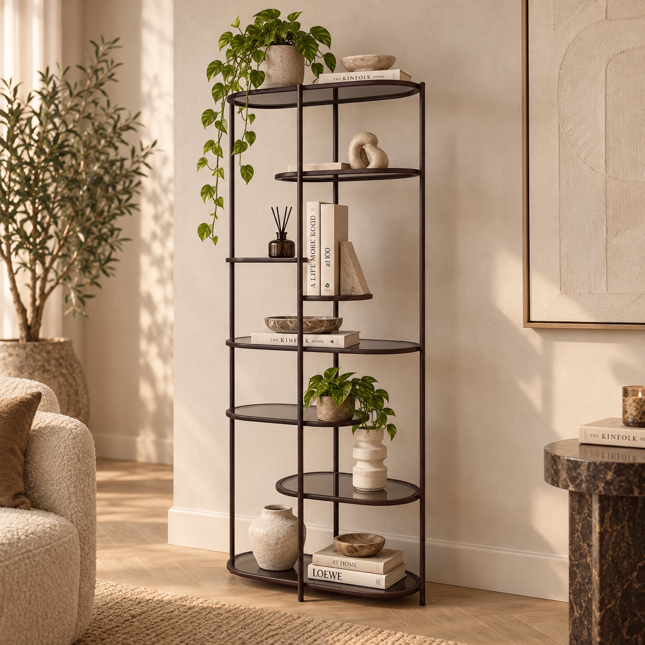 Livingfurn wandkast Brix Jill Burgundy 190cm