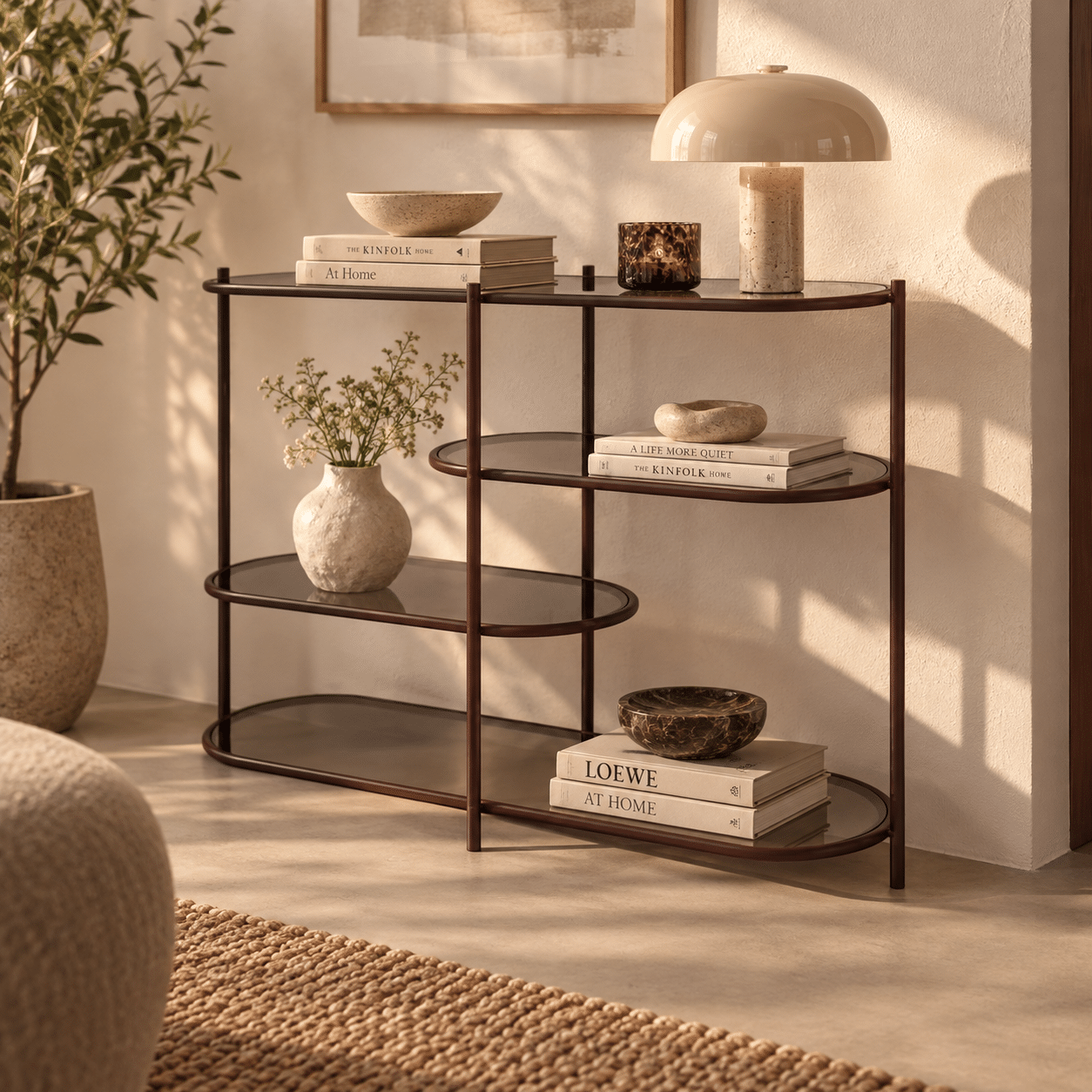 Livingfurn wandkast Brix Jill Burgundy 90cm