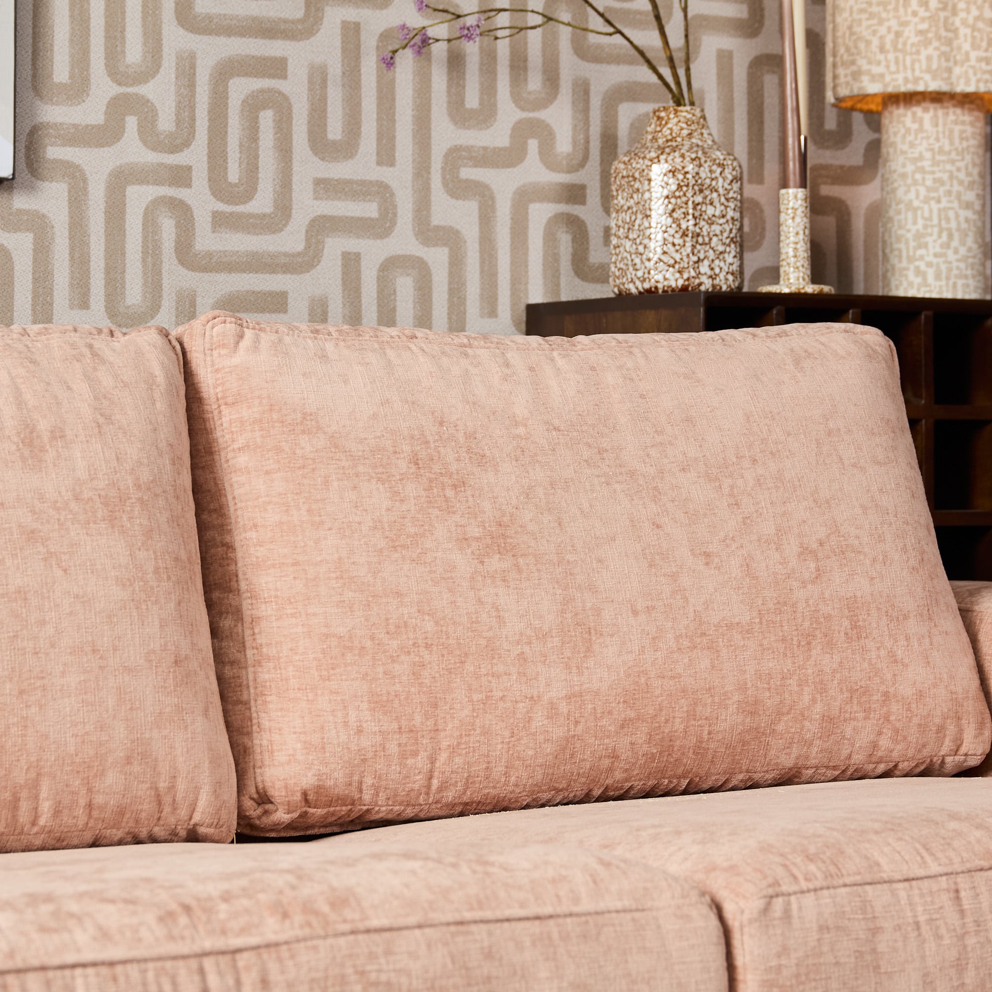 Starfurn MySofa Alma Hoekbank Roze 2,5 zits+Divan Rechts