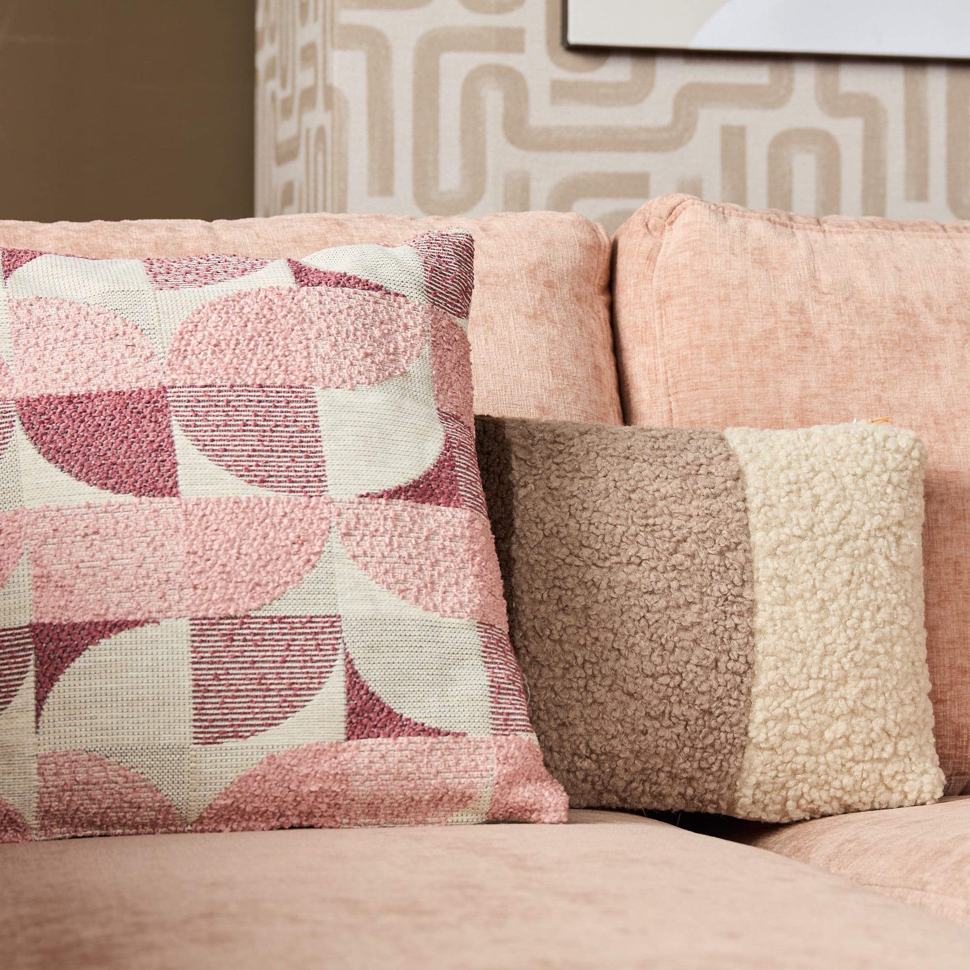 Starfurn MySofa Alma Hoekbank Roze 2,5 zits+Divan Rechts