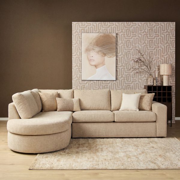 Starfurn MySofa Alma Hoekbank Beige Divan Links+2,5 zits
