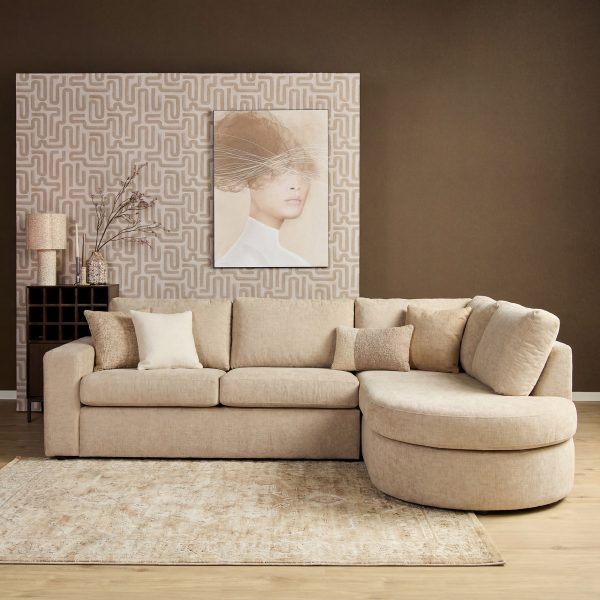 Starfurn MySofa Alma Hoekbank Beige 2,5 zits+Divan Rechts