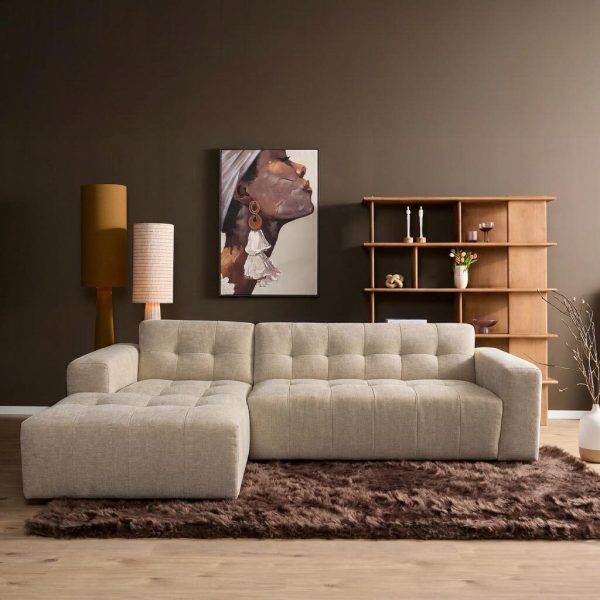 Starfurn MySofa Ruby Hoekbank Beige Lounge L + 2,5 zits AR
