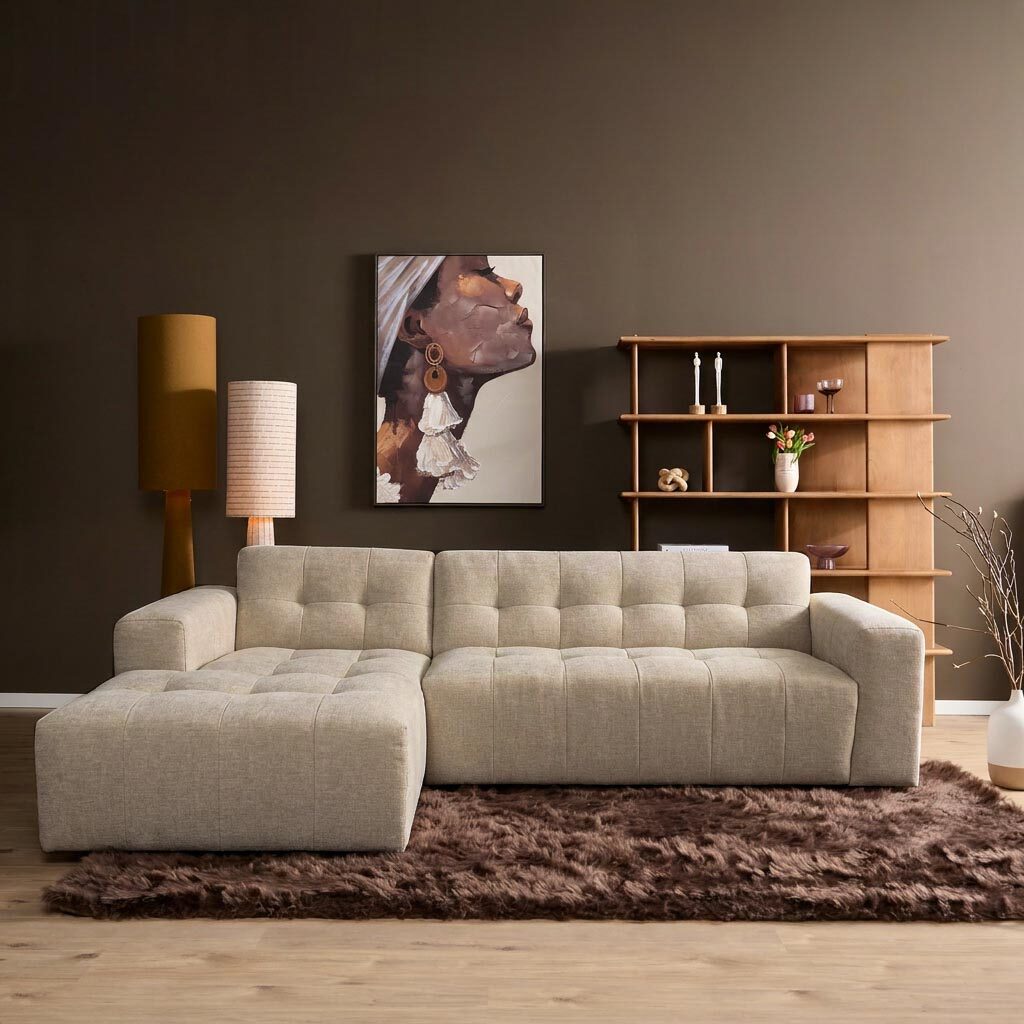 Starfurn MySofa Ruby Hoekbank Beige Lounge L + 2,5 zits AR