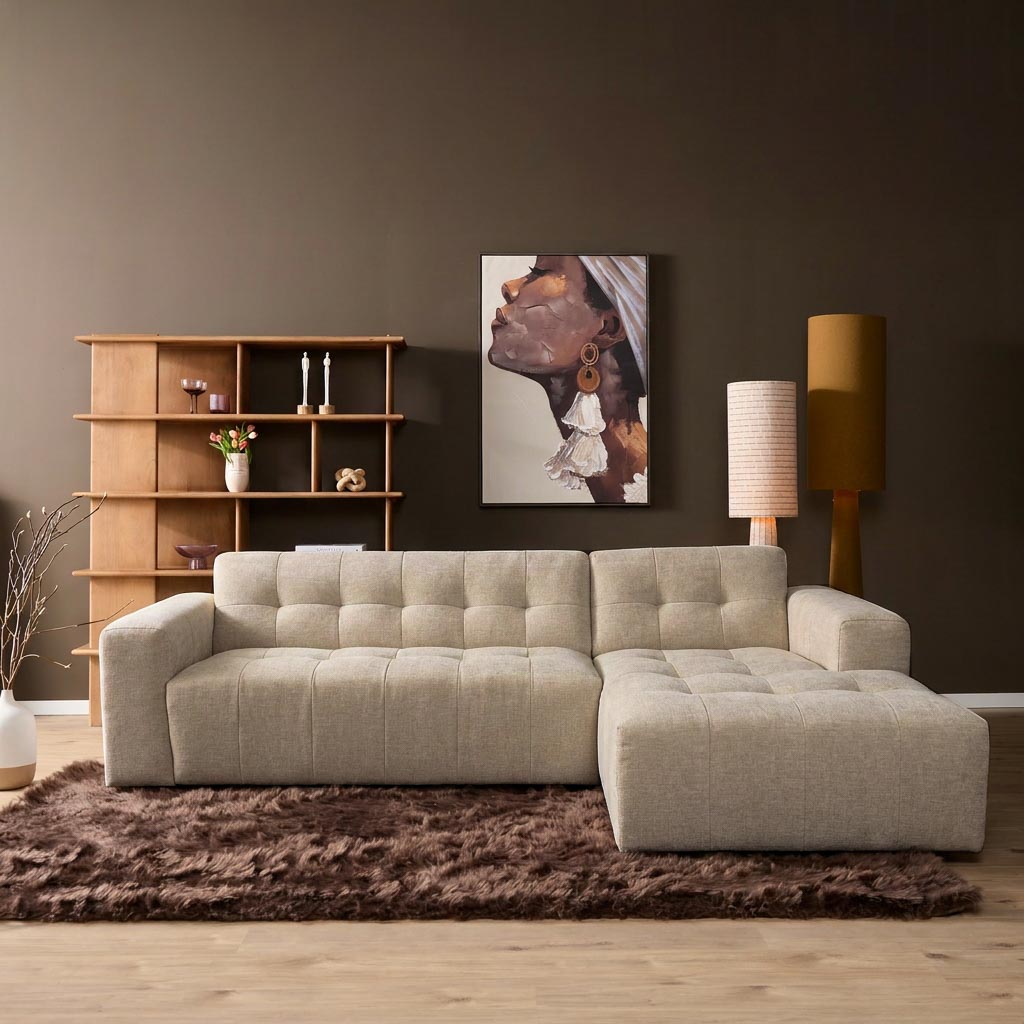 Starfurn MySofa Ruby Hoekbank Beige 2,5 zits AL + Lounge R