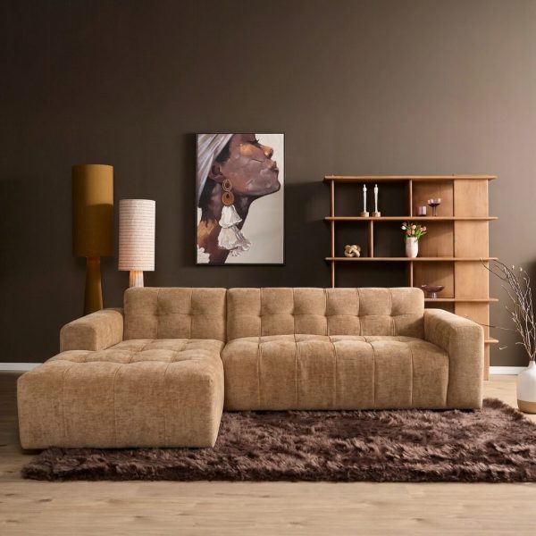 Starfurn MySofa Ruby Hoekbank Camel Lounge L + 2,5 zits AR