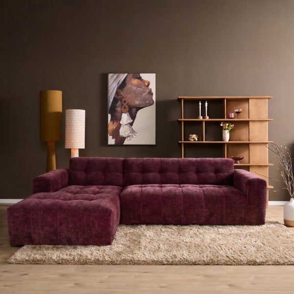 Starfurn MySofa Ruby Hoekbank Paars  Lounge L + 2,5 zits AR