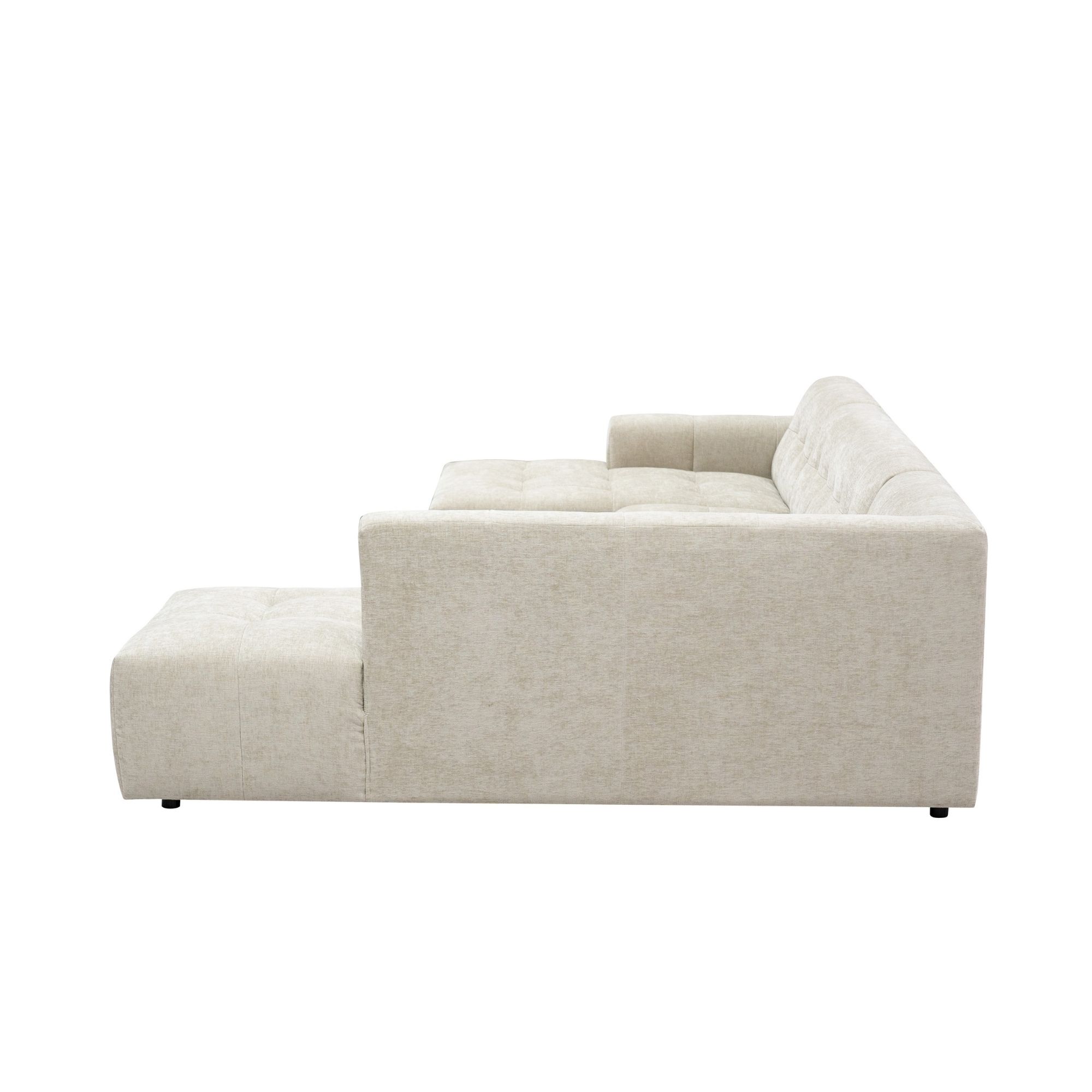 Starfurn MySofa Ruby U-bank Beige Lounge L + 2,5 + Ottomane R