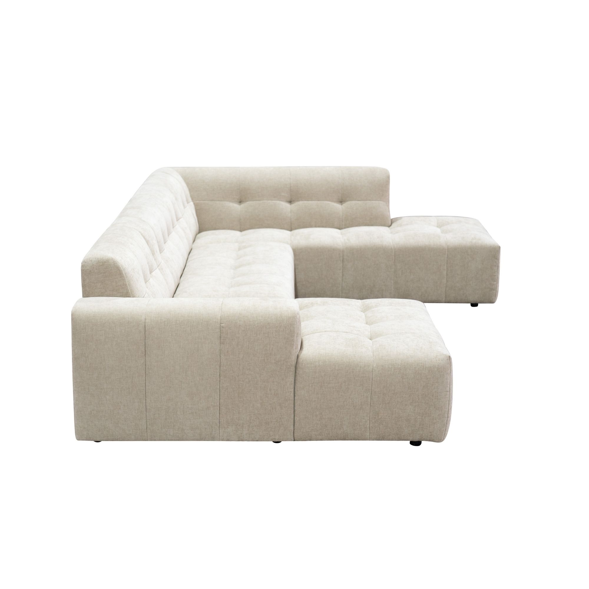 Starfurn MySofa Ruby U-bank Beige Lounge L + 2,5 + Ottomane R