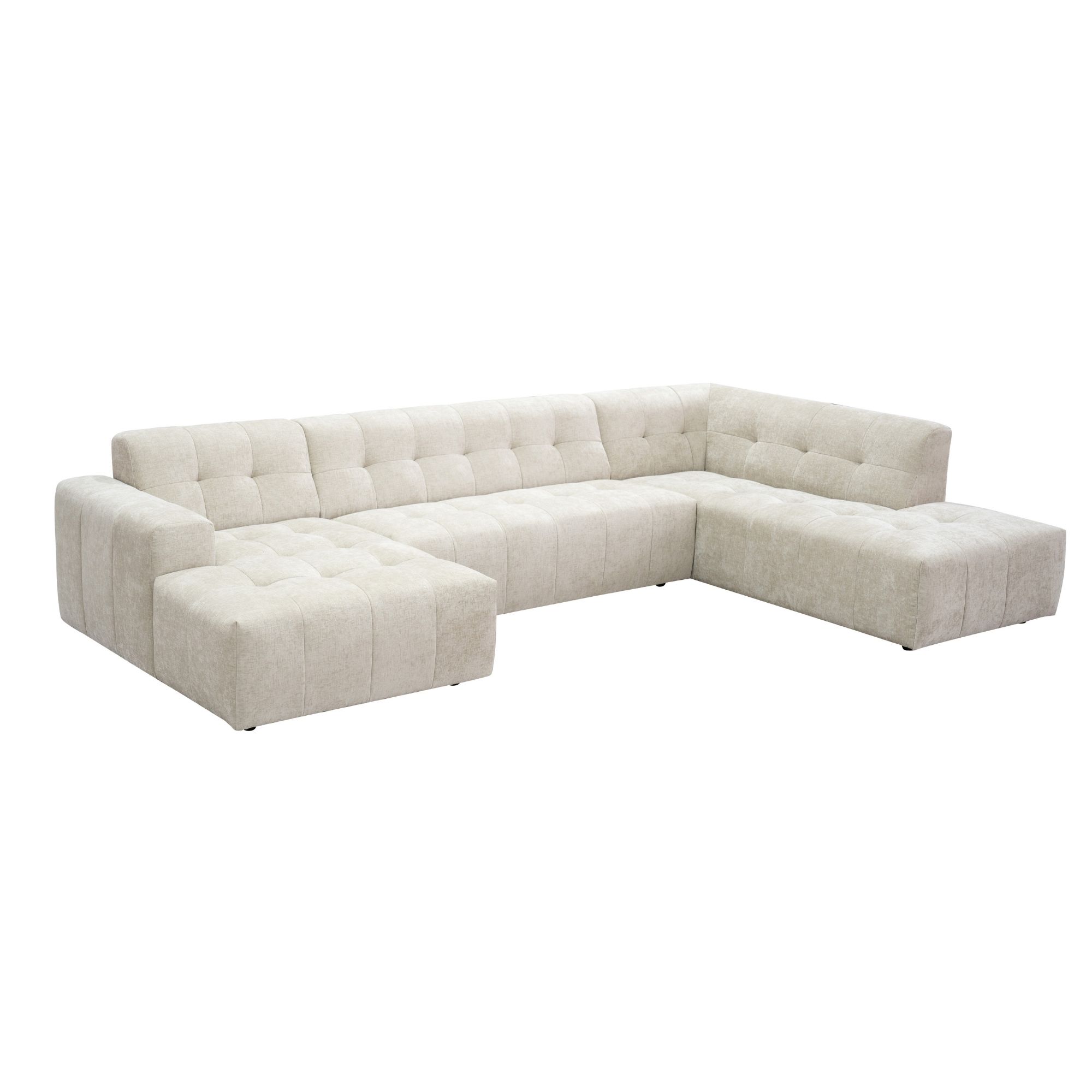 Starfurn MySofa Ruby U-bank Beige Lounge L + 2,5 + Ottomane R