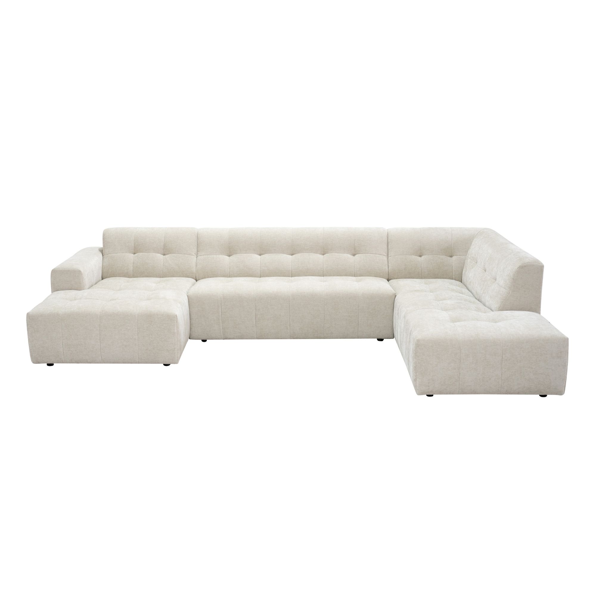 Starfurn MySofa Ruby U-bank Beige Lounge L + 2,5 + Ottomane R