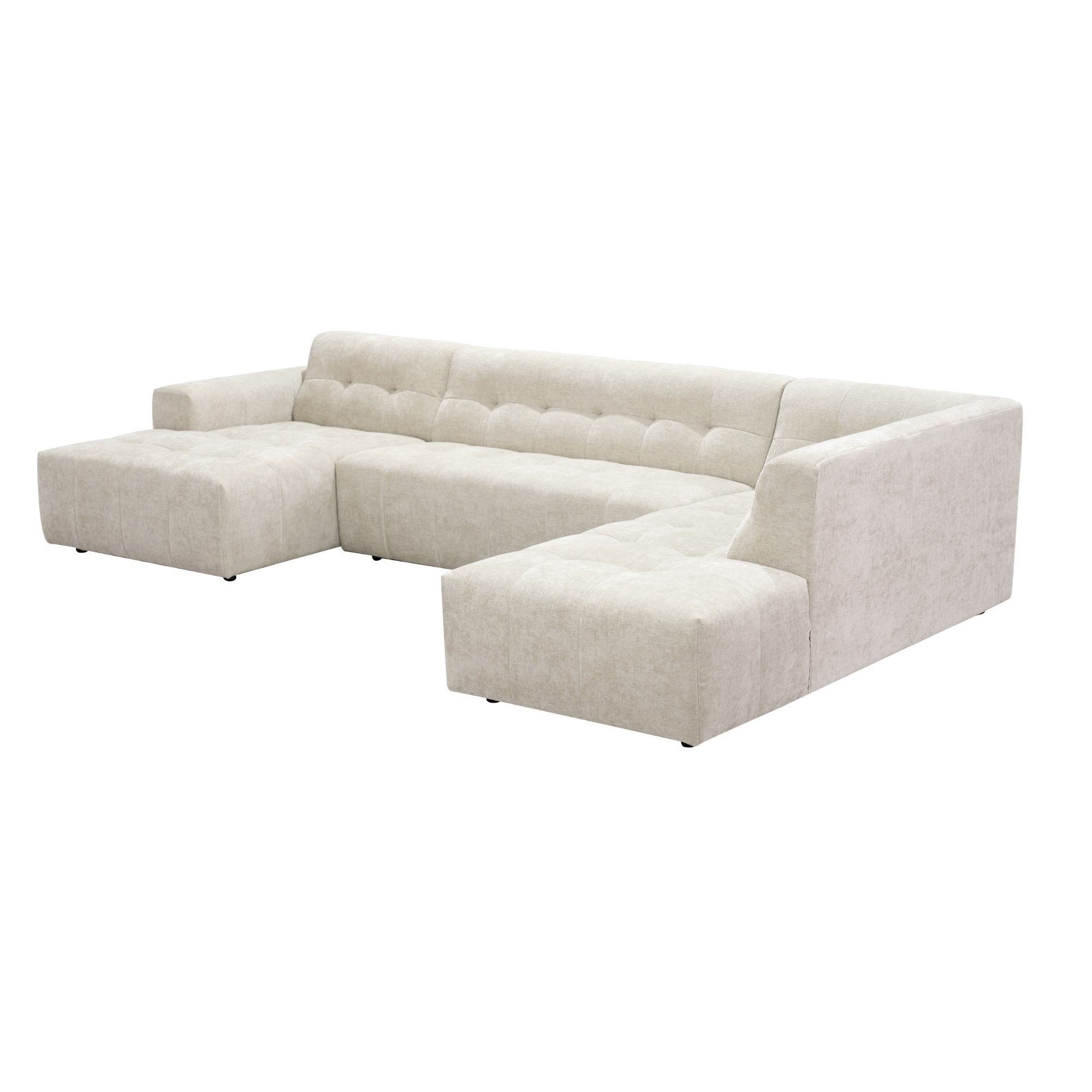 Starfurn MySofa Ruby U-bank Beige Lounge L + 2,5 + Ottomane R