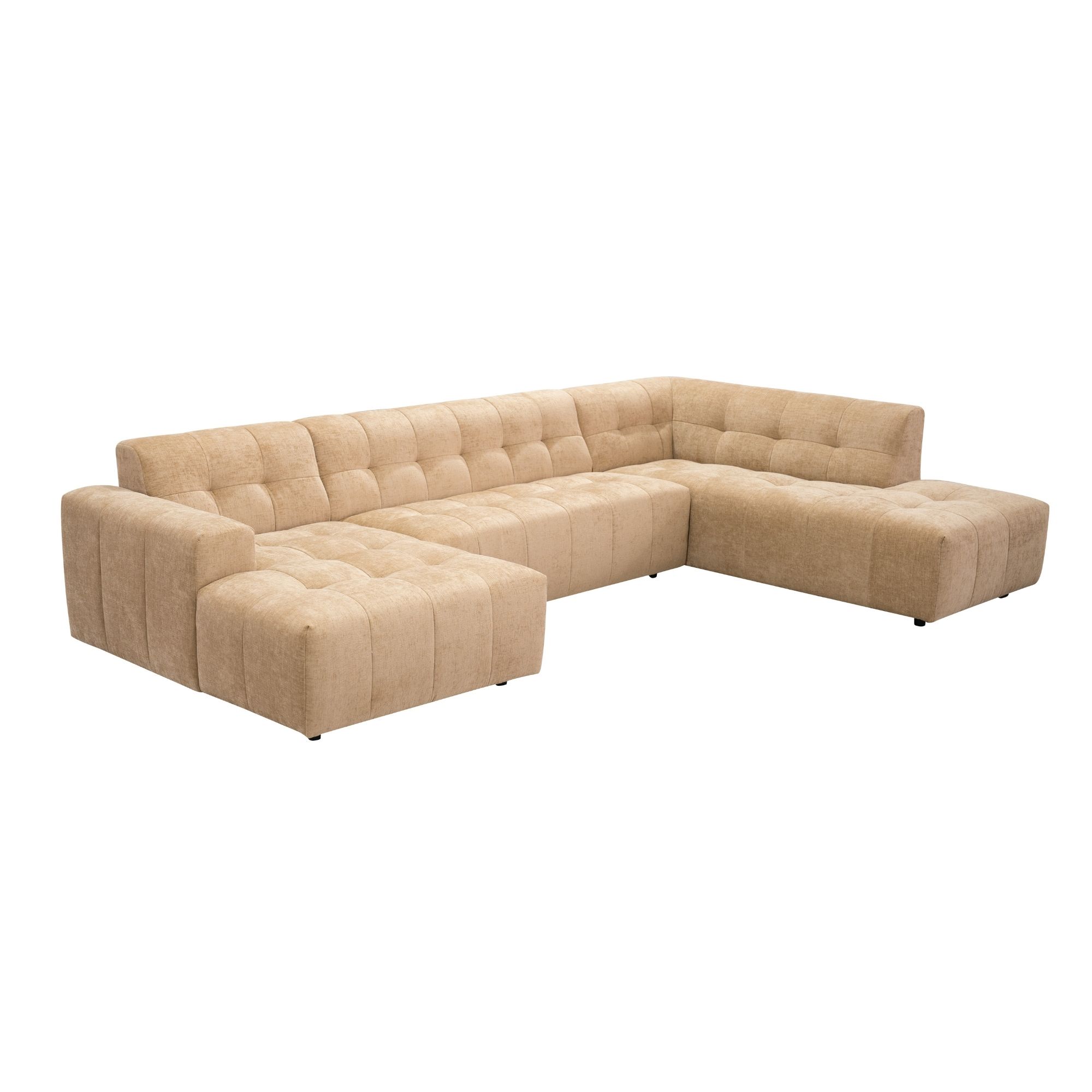 Starfurn MySofa Ruby U-bank Camel Lounge L + 2,5 + Ottomane R