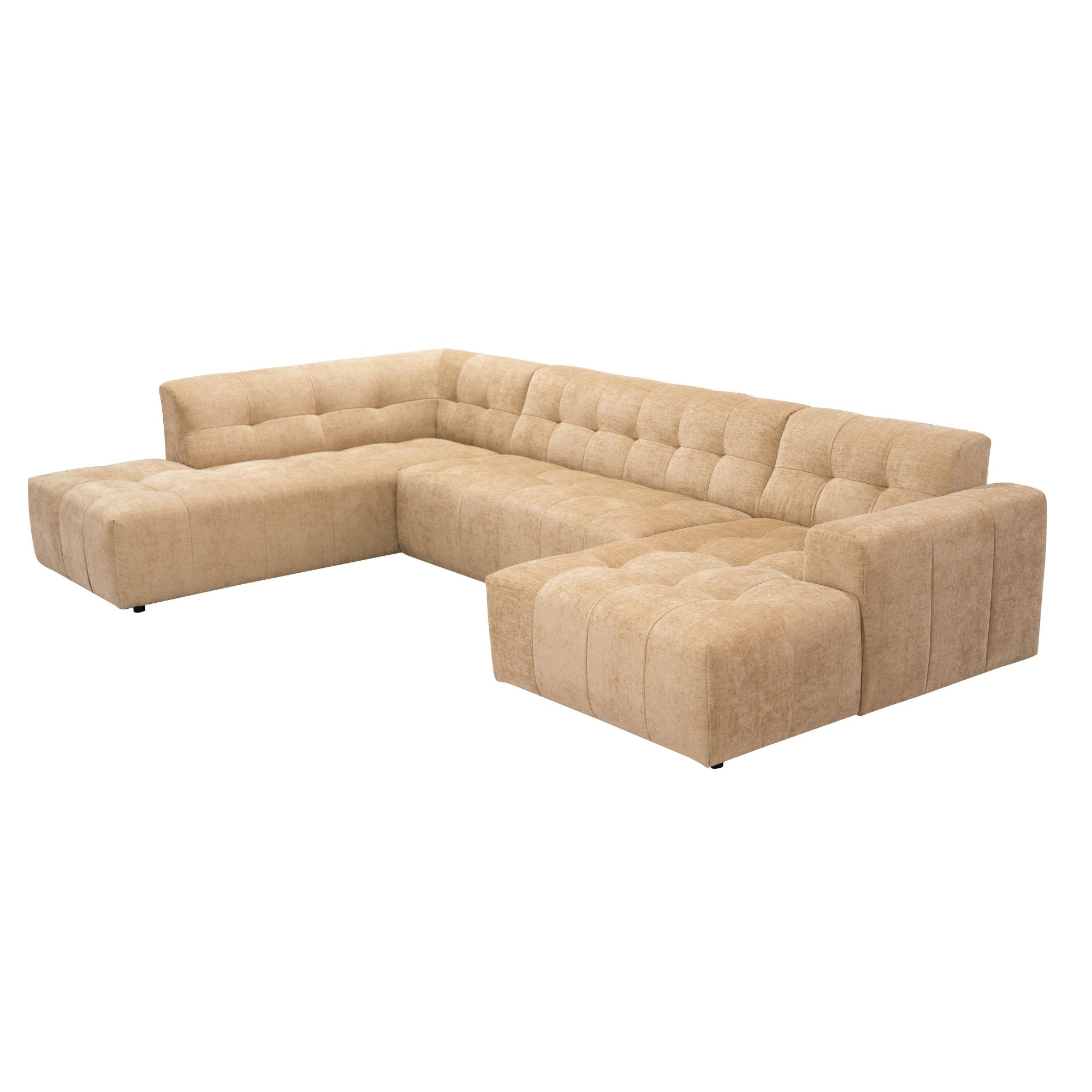 Starfurn MySofa Ruby U-bank Camel Ottomane L + 2,5 + Lounge R