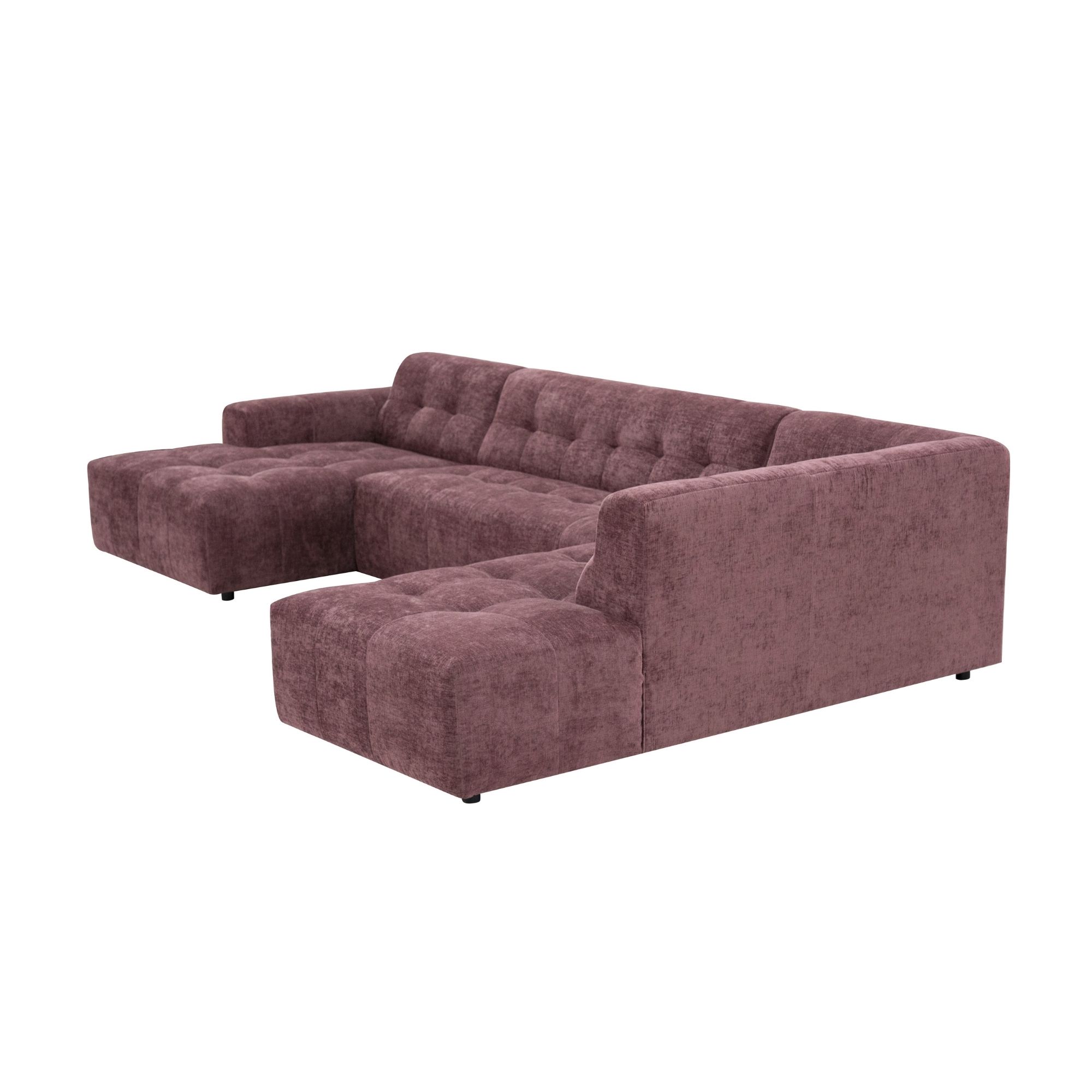 Starfurn MySofa Ruby U-bank Paars Lounge L + 2,5 + Ottomane R