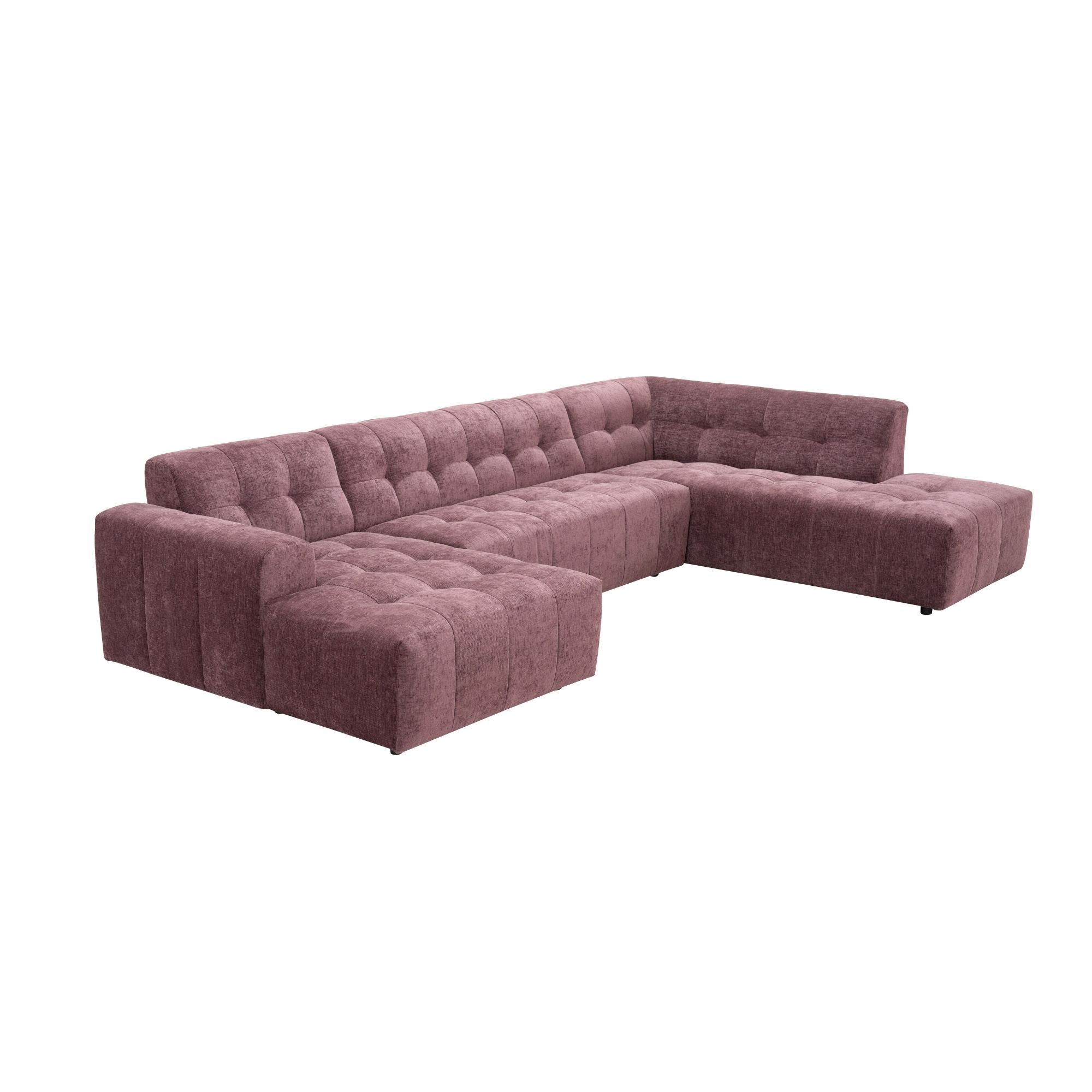Starfurn MySofa Ruby U-bank Paars Lounge L + 2,5 + Ottomane R