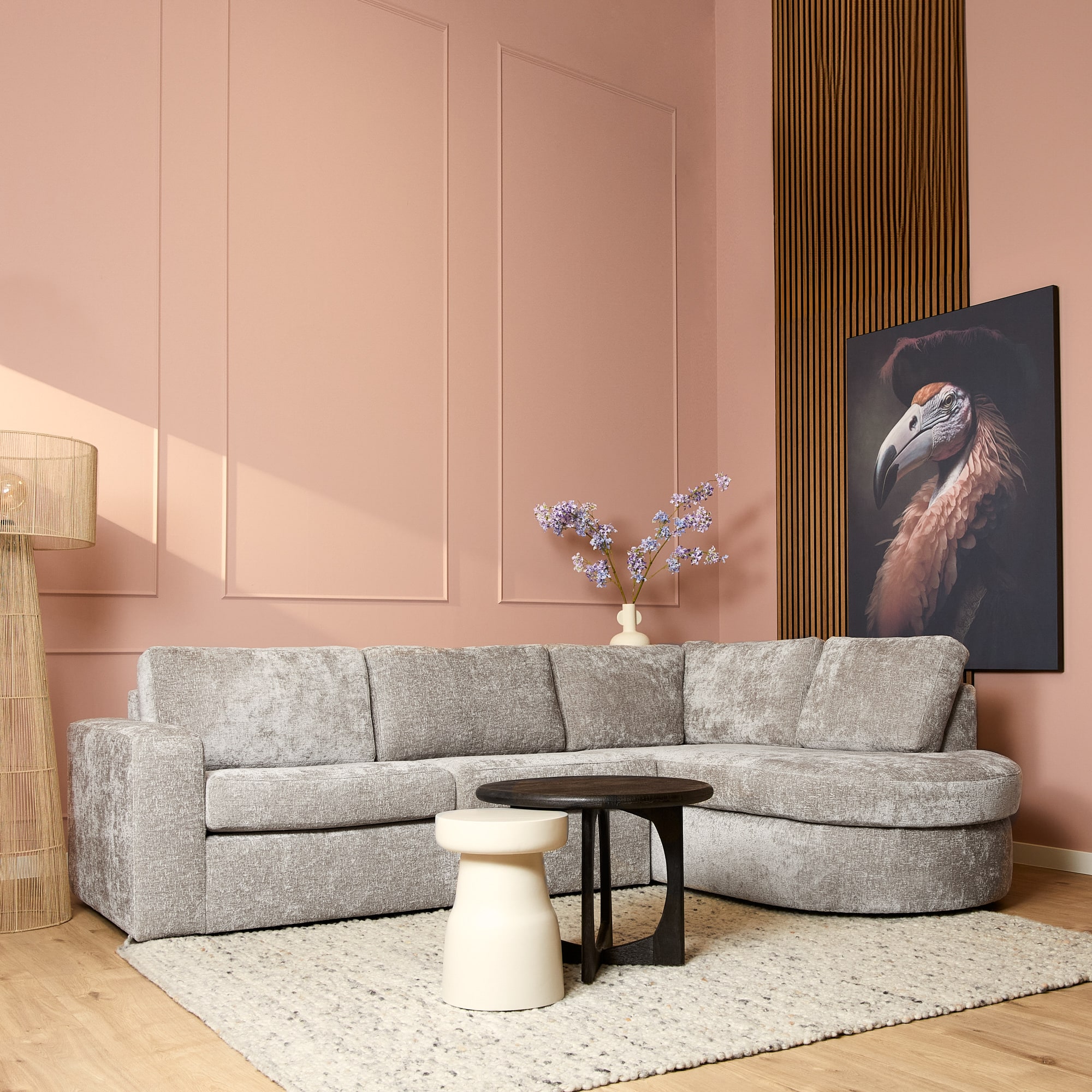 Starfurn MySofa Alma Hoekbank Greige 2,5 zits+Divan Rechts