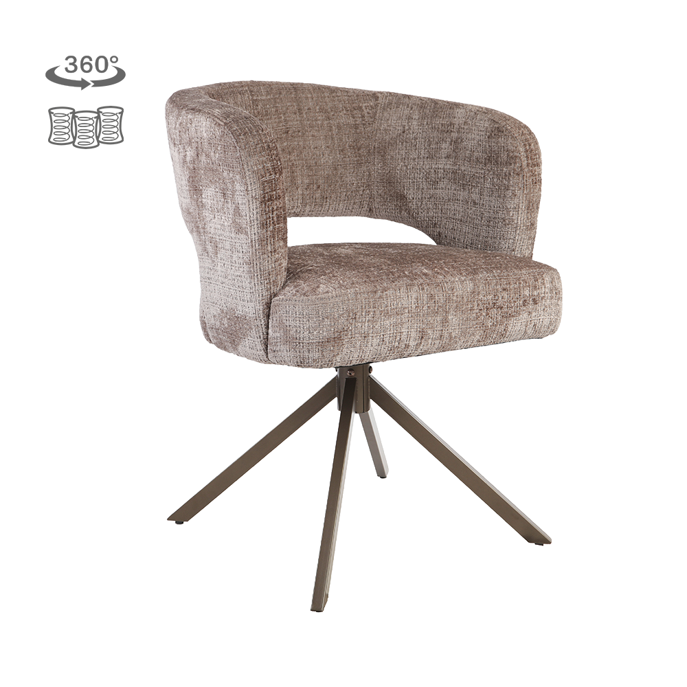 Tower Living Mura Armstoel - Cremona 24 clay - Anodic (draaibaar)