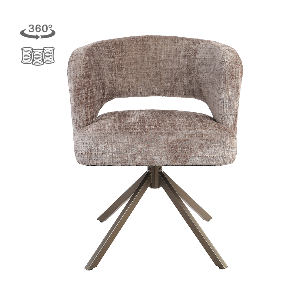 Tower Living Mura Armstoel - Cremona 24 clay - Anodic (draaibaar)
