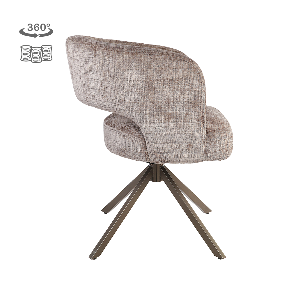 Tower Living Mura Armstoel - Cremona 24 clay - Anodic (draaibaar)