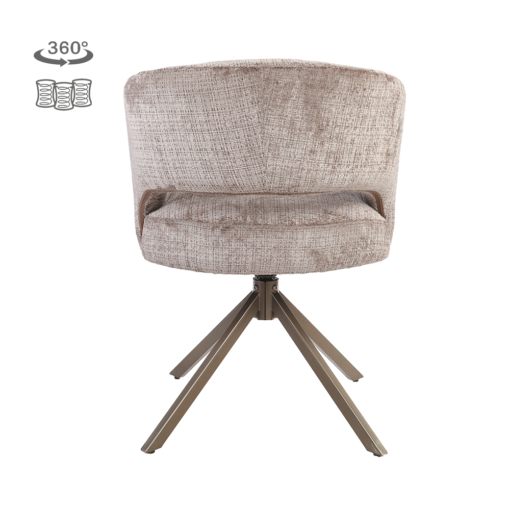 Tower Living Mura Armstoel - Cremona 24 clay - Anodic (draaibaar)