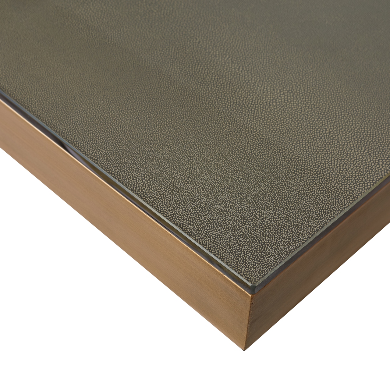 Richmond Interiors Eettafel Bloomville brass shagreen incl. glass top 200
