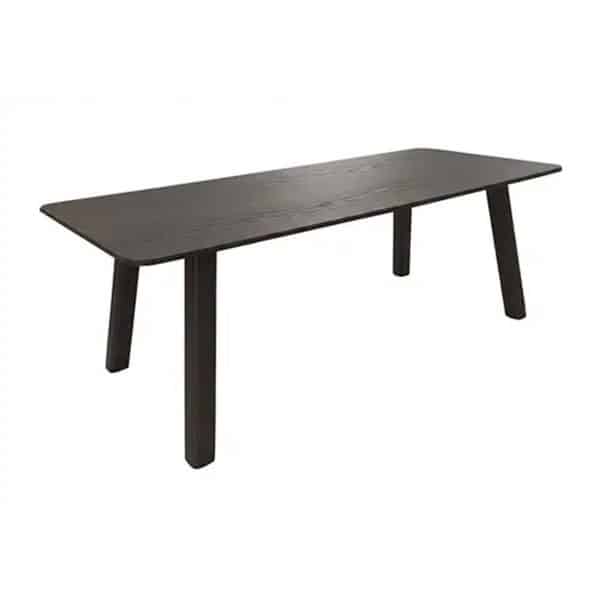 Nijwie Dutch Industries Salo eetkamertafel 160, langwerpig met ronde hoeken, Intense Black - Oak Collection