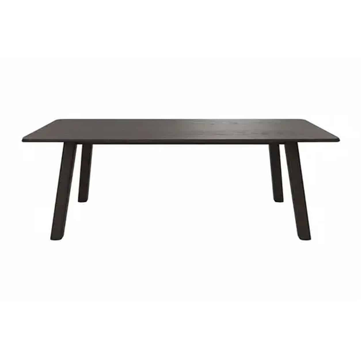 Nijwie Dutch Industries Salo eetkamertafel 180, langwerpig met ronde hoeken, Intense Black - Oak Collection