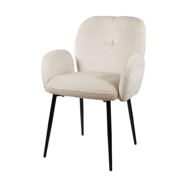 Nijwie MySons Bobby eetkamerstoel - met arm - Perfect Harmony - Ivory 02 - Unique Collection