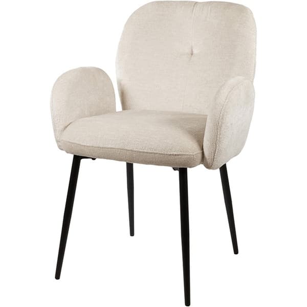 Nijwie MySons Bobby eetkamerstoel - met arm - Perfect Harmony - Ivory 02 - Unique Collection