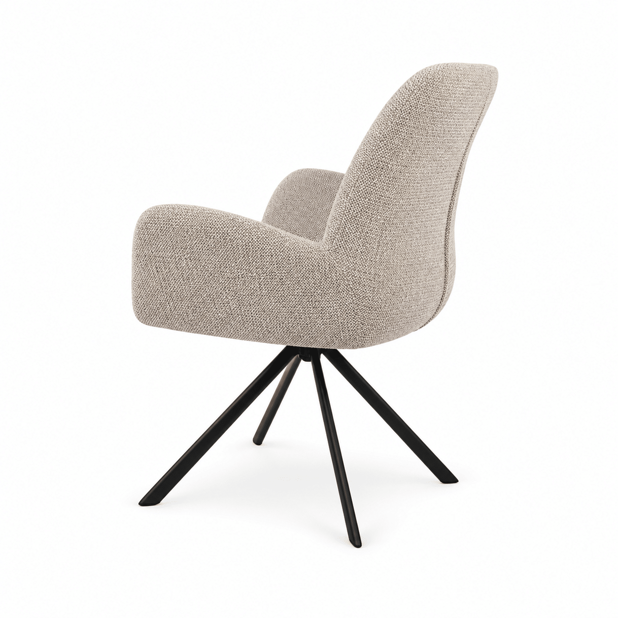 Nijwie MySons Charles armstoel - draaipoot 360 - Milan - Nature 120 - Unique Collection