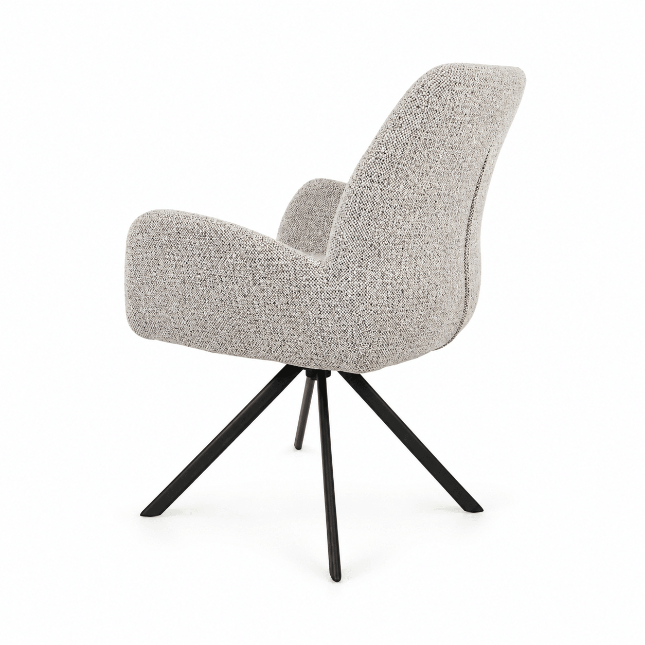 Nijwie MySons Charles armstoel - draaipoot 360 - Milan - Salt 'n Pepper 105 - Unique Collection