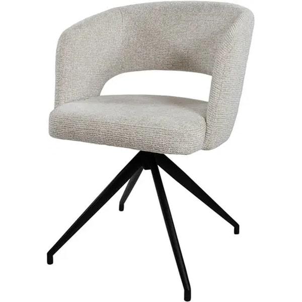 Nijwie MySons Claus armstoel - draaipoot 360 - Milan - Cream 103 - Unique Collection