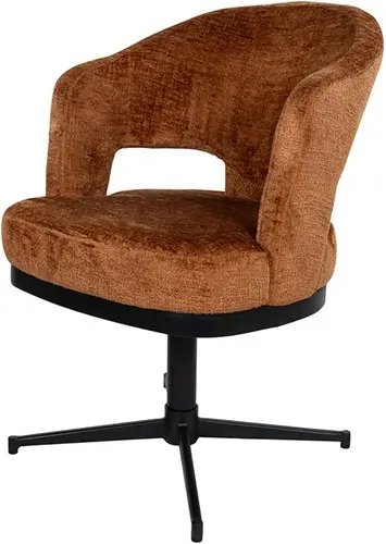 Nijwie MySons Friso armstoel - draaipoot 360 - Solo - Brandy 272 - Unique Collection