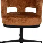 Nijwie MySons Friso armstoel - draaipoot 360 - Solo - Brandy 272 - Unique Collection