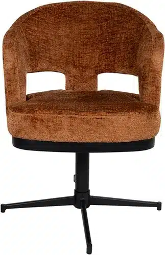 Nijwie MySons Friso armstoel - draaipoot 360 - Solo - Brandy 272 - Unique Collection