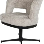 Nijwie MySons Friso armstoel - draaipoot 360 - Solo - Liver 170 - Unique Collection