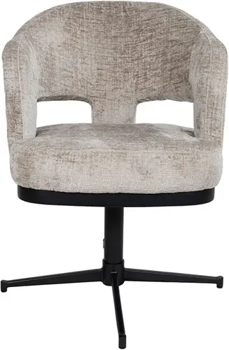 Nijwie MySons Friso armstoel - draaipoot 360 - Solo - Liver 170 - Unique Collection