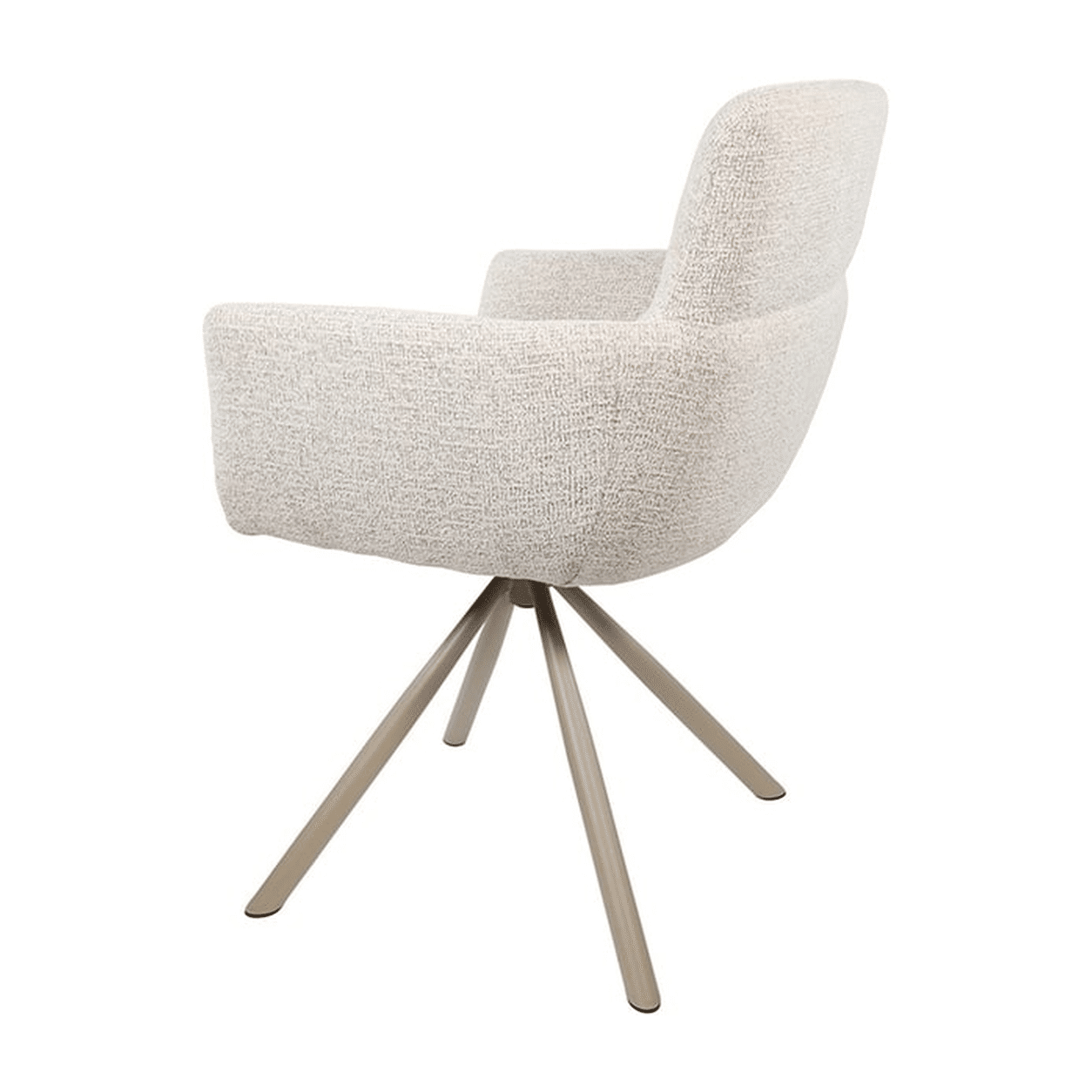 Nijwie MySons Harry armstoel - taupe draaipoot 360 - Present - Champagne 120 - Unique Collection