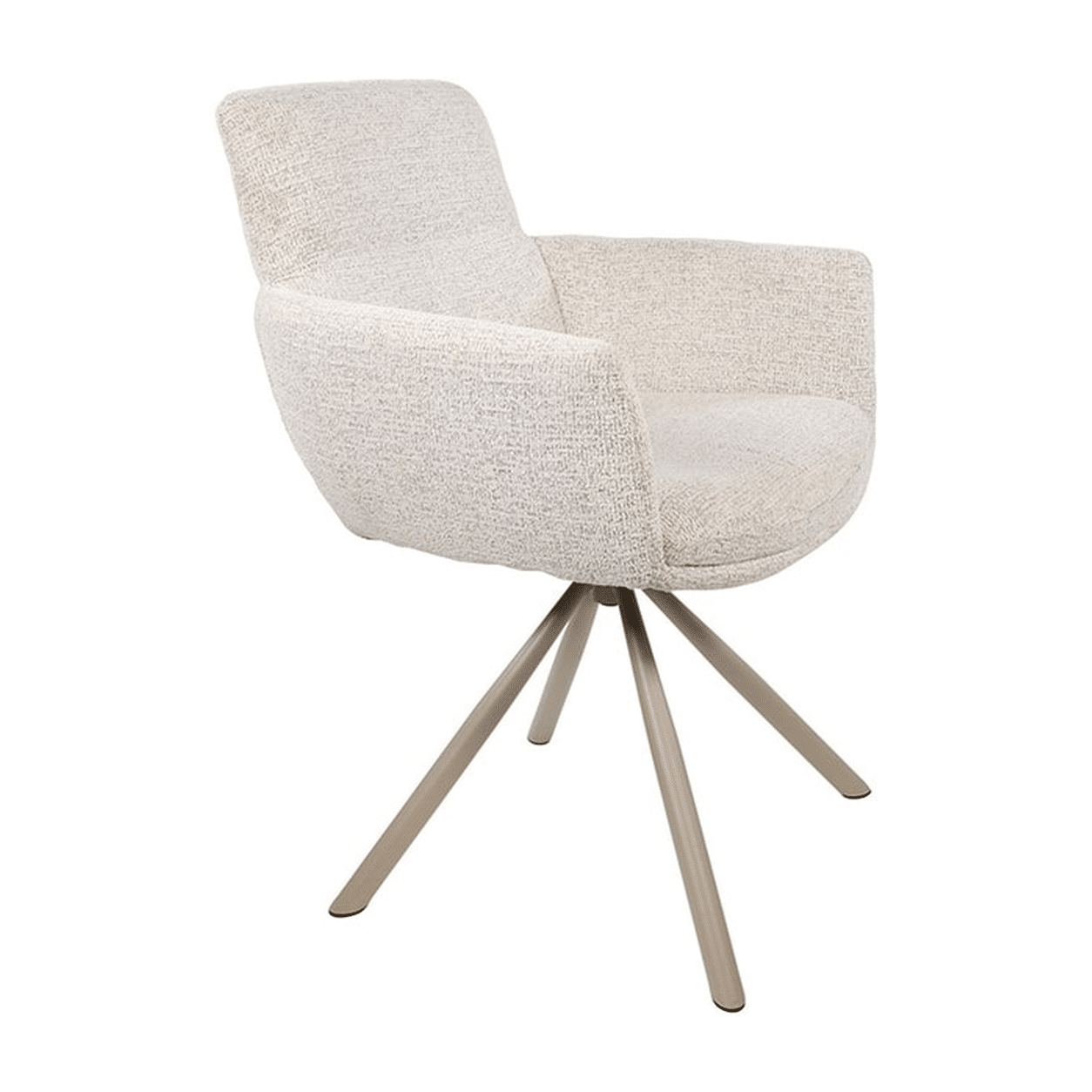 Nijwie MySons Harry armstoel - taupe draaipoot 360 - Present - Champagne 120 - Unique Collection