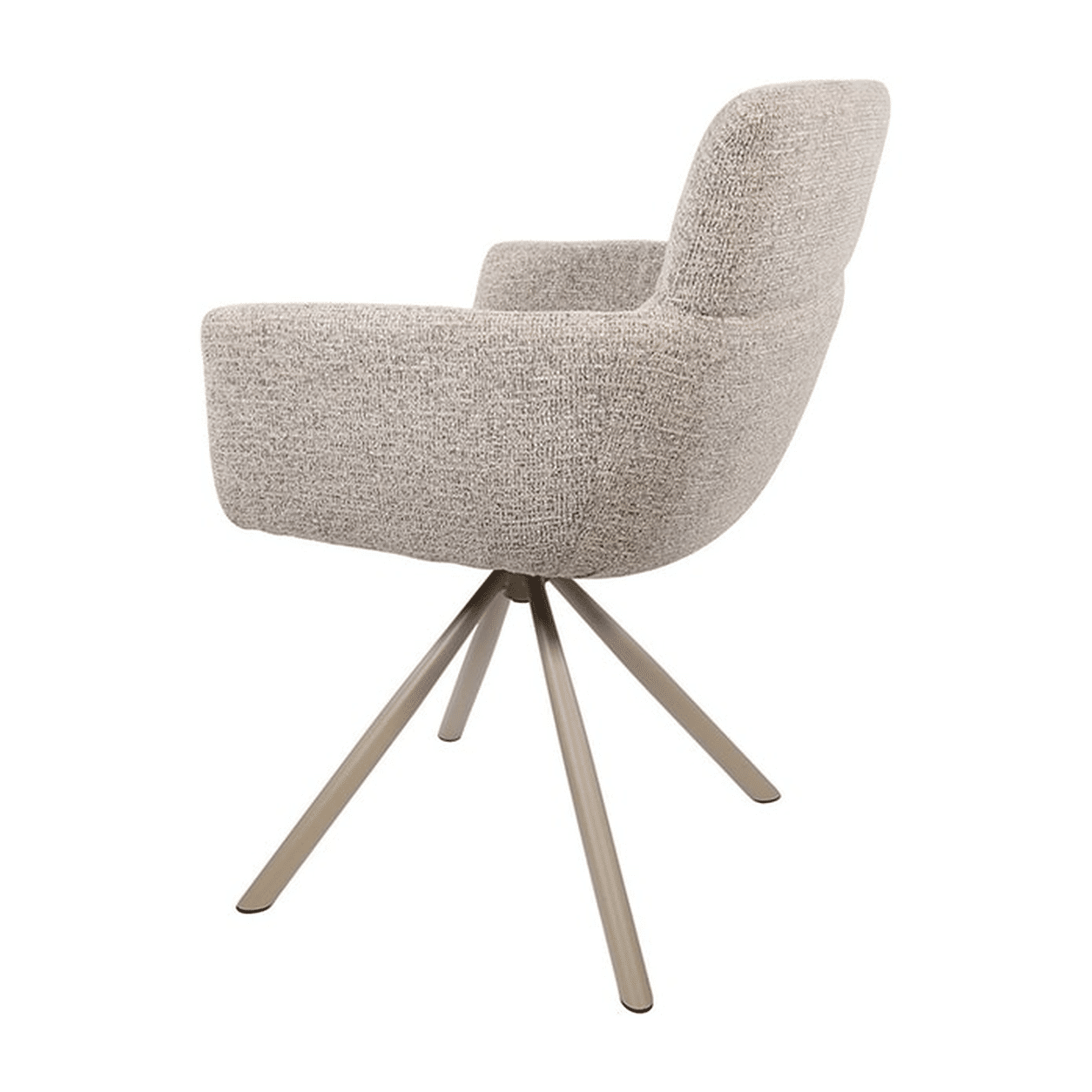 Nijwie MySons Harry armstoel - taupe draaipoot 360 - Present - Sandy 121 - Unique Collection